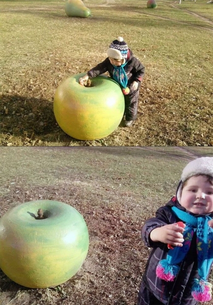 Ностальгия. Старые фото с бетонными яблоками в Гомеле